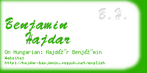 benjamin hajdar business card